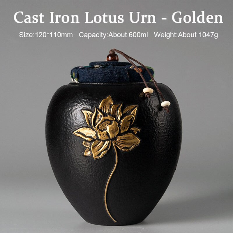 Cast Iron Urn, Ashes Holder, Cremation Ashes Urn Keepsake - Ash Urn & Sea 
