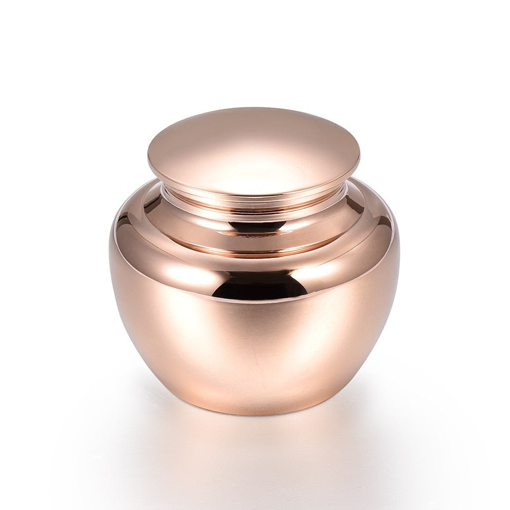 Mini Cremation Urns, Stainless Steel Keepsake Tiny Urns less than 2" Tall - Ash Urn & Sea 